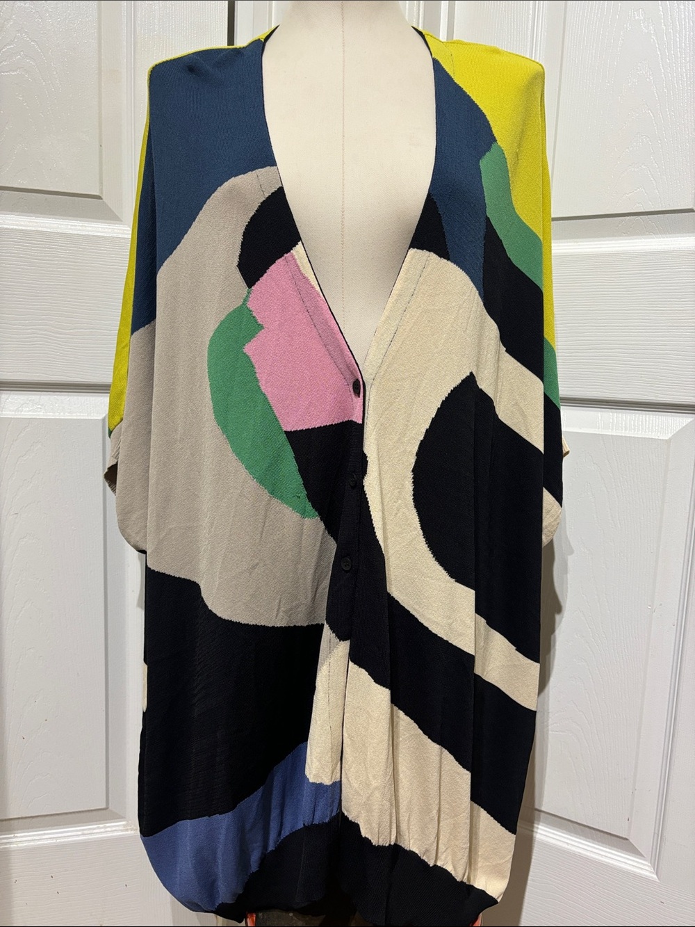 ALDO MARTINS Multi Colored Abstract Oversized Cardigan